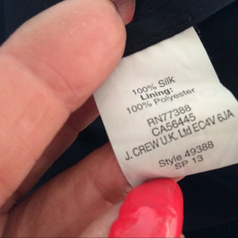 J. CREW BLACK SILK CHIFFON COCKTAIL DRESS SIZE 4